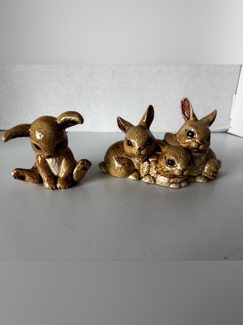 Cute Vintage Ceramic Bunny Figurines